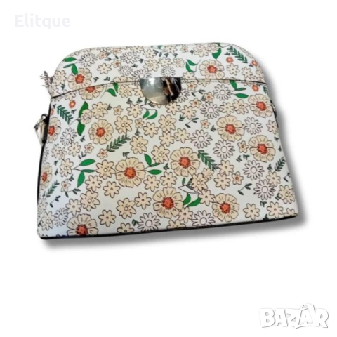 Красива дамска чанта за през рамо на цветя, снимка 3 - Чанти - 52853976