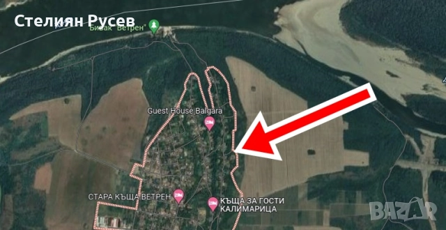 вила / къща с градина / имот / парцел 1500кв.м в с. Ветрен / обл. Силистра - цена 35 000лв или 17 89, снимка 3 - Етаж от къща - 52236966