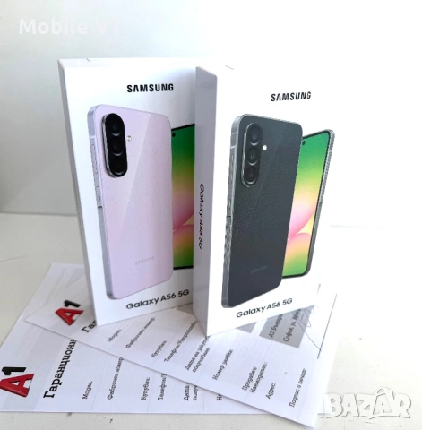 НОВ! Samsung Galaxy A56 5G 128GB Graphite / Pink 2г.ГАРАНЦИЯ!, снимка 2 - Samsung - 53663624