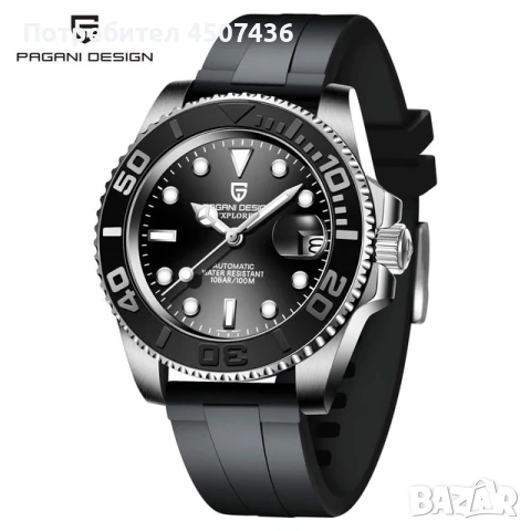 PAGANI DESIGN EXPLORER автоматичен часовник с механизъм SEIKO NH35, стъкло сапфир, водоустойчив 