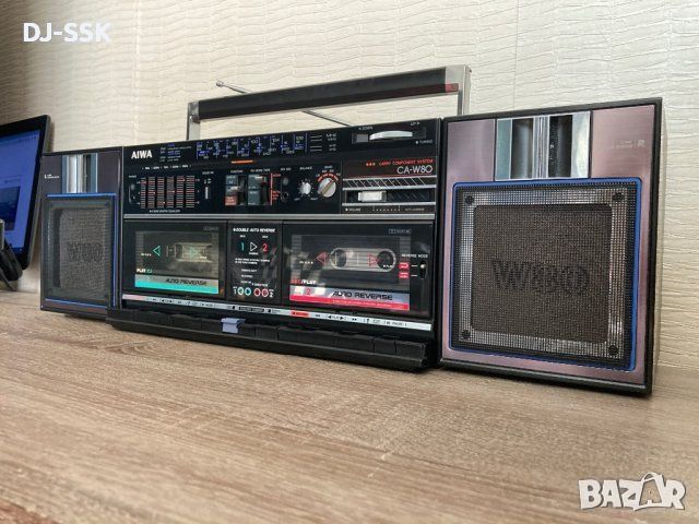 AIWA CA-W80 VINTAGE RETRO BOOMBOX Ghetto Blaster радио касетофон, снимка 3 - Радиокасетофони, транзистори - 46211731