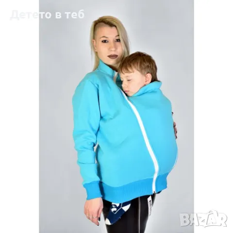 Полар за бебеносене тюркоаз, снимка 1