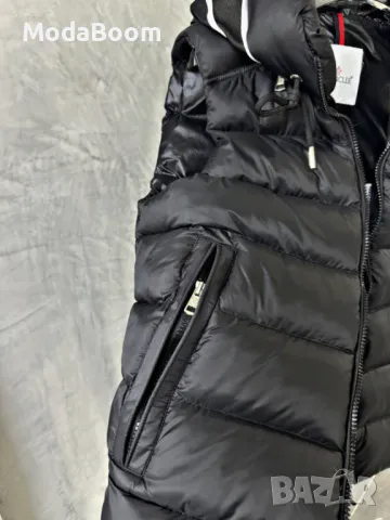 Moncler черен мъжки елек , снимка 7 - Спортни дрехи, екипи - 48678559