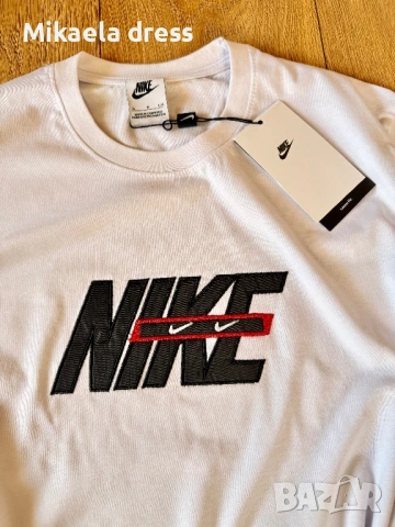 Продавам супер свежа тениска Nike в оверсайз модел с 3/4 ръкав. Цветът е бял., снимка 6 - Тениски - 53882207