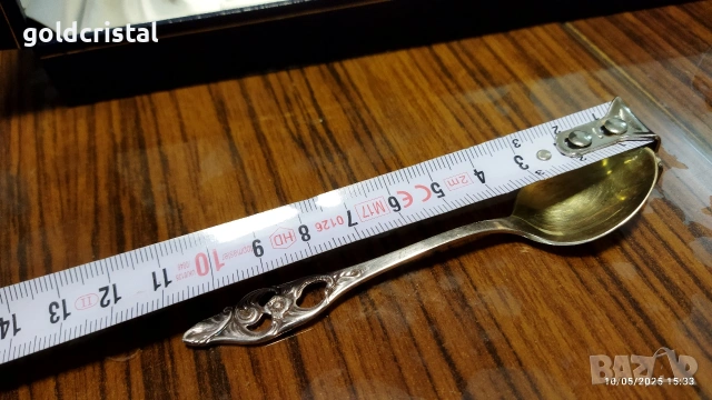 стари посребрени позлатени лъжички , снимка 3 - Антикварни и старинни предмети - 43689710