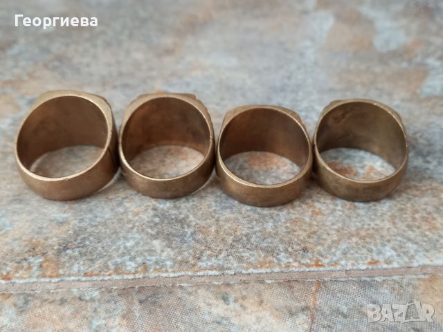  Стари месингови пръстени/пръстени от месинг, снимка 4 - Пръстени - 29546268