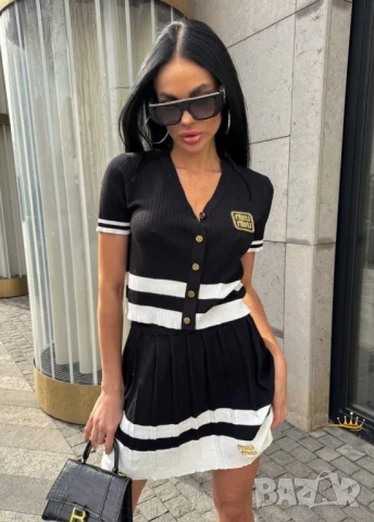 дамски комплекти miu miu жилетка и пола, снимка 2 - Комплекти - 50669232