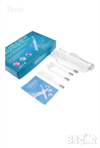 Нов Професионален Дарсонвал за Кожа с Антибактериално Действие, 4 Приставки 