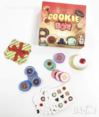 Настолна игра Asmodee Cookie Box, настолна игра за 2-4 играчи, 6+ години, италианска версия, снимка 2 - Игри и пъзели - 47240866