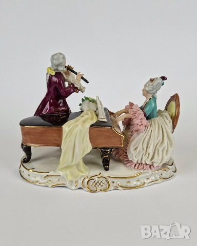 Порцеланова фигура с музиканти - Alka Kunst, Германия, снимка 3 - Статуетки - 52653644