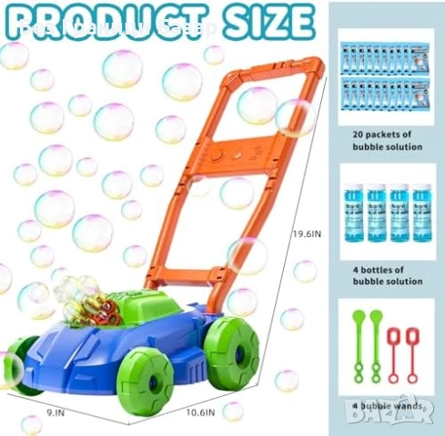 Нова Автоматична машина за сапунени балони мехурчета детска косачка синя играчка дете, снимка 2 - Други - 54225706