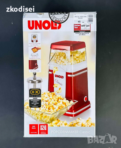 Уред за пуканки Unolid - Popcorn Maker, снимка 1 - Други - 45017561