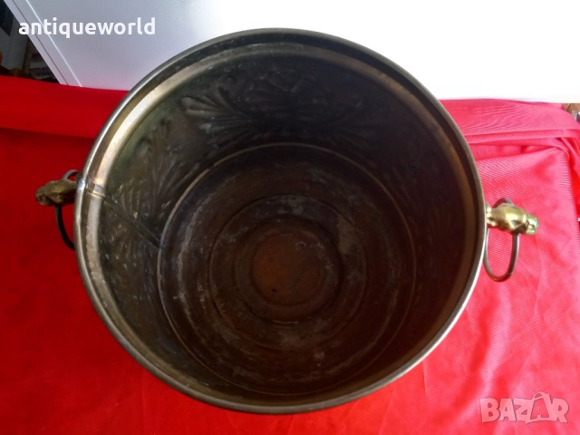 Драконови Глави, Голям Месингов Съд с Позлата, снимка 5 - Антикварни и старинни предмети - 52845808