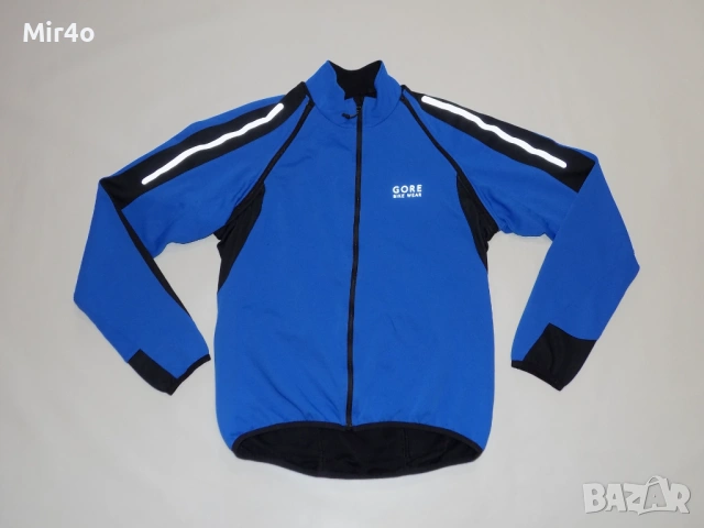 термо вело горнище gore bike wear windstopper softshell яке екип шосейно колоездене мъжко оригинал L, снимка 3 - Спортни дрехи, екипи - 44168288