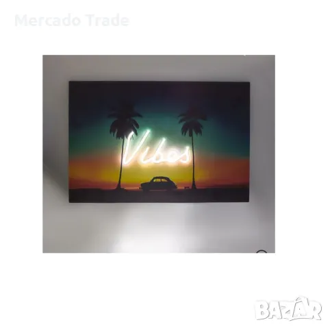 Декоративна картина Mercado Trade, LED осветление, Sunset Vibes, снимка 2 - Картини - 49089281