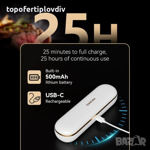 Термометър за грил/фурна/месо Inkbird INT-11S-B, Гаранция, снимка 6 - Скари - 53646534