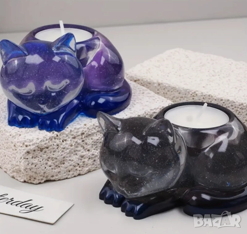 Молд кашпа котка