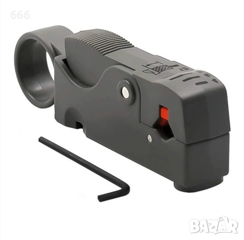 Ротационен инструмент за коаксиален кабел, метал/пластмаса, сив/оранжев