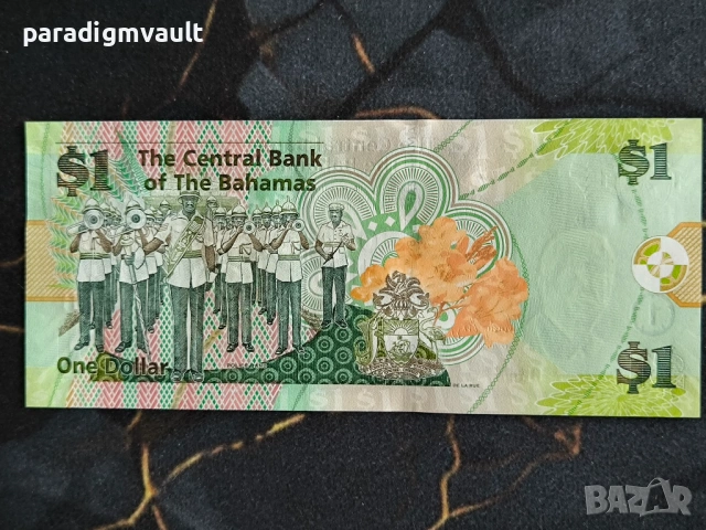 Банкнота - Бахами - 1 долар UNC | 2015г., снимка 2 - Нумизматика и бонистика - 53891497