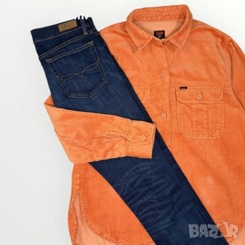 Дамска джинсова риза тип връхно LEE, снимка 2 - Якета - 53056163