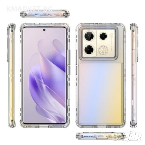 Infinix Note 40 Pro Clear Acrylic Hybrid TPU + PC Калъф и Протектор, снимка 4 - Калъфи, кейсове - 49569279