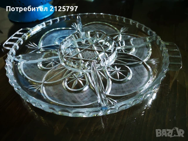 Кристално плато за сервиране