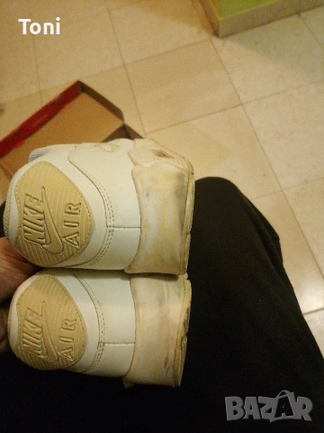 nike air max 90 white leather 42.5 -не са нови но са много запазени , снимка 2 - Маратонки - 53541770