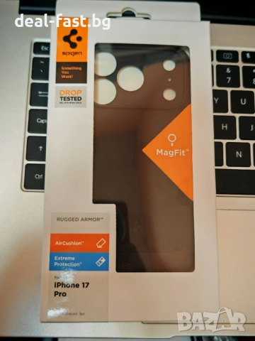 Хибриден кейс калъф Spigen Rugged Armor MagSafe за iPhone 17 Pro / ACS10329 / Matte Black, снимка 10 - Калъфи, кейсове - 54205267