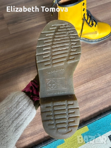 Жълти боти/ботуши Dr. Martens , снимка 3 - Дамски ботуши - 52903959