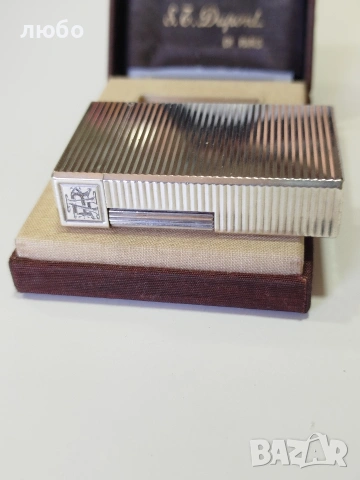 ЗАПАЛКА S.T.DUPONT PARIS Във СРЕБЪРНО ПОКРИТИЕ НЕ ИЗПУСКА ГАС РАБОТИ ПЕРФЕКТНО , снимка 5 - Запалки - 53823649
