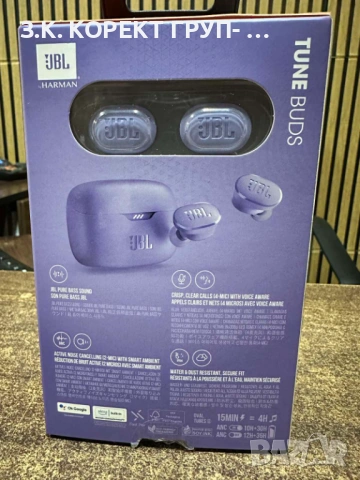 Безжични слушалки JBL - Tune Buds, снимка 3 - Bluetooth слушалки - 53566604