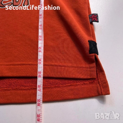 Мъжка тениска с дълъг ръкав Bad + Mad Vintage, размер S пуловер в оранжев цвят, снимка 5 - Суичъри - 52990940