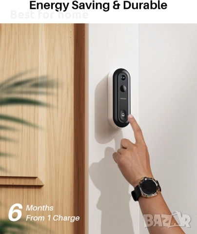 WUUK 2K HD Wi-Fi звънец с камера, снимка 5 - Други - 52367774
