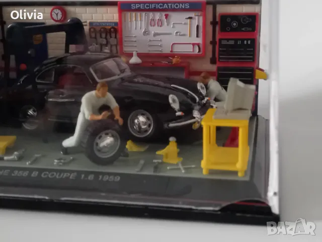 Diorama Garage 1:43 Schuco, Cararama, Диорама гараж Porsche, VW, снимка 9 - Колекции - 49530700