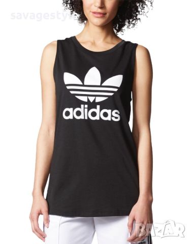 Дамски потник ADIDAS Originals Loose Trefoil Tank Top Black, снимка 1 - Потници - 46280160