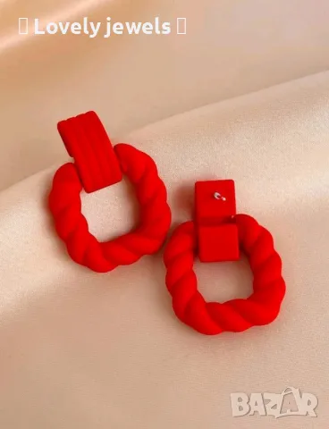 Изключително красиви обици червени 17, снимка 2 - Обеци - 50277743