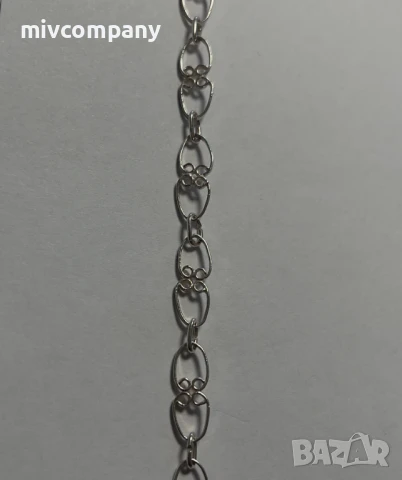 Сребърен Синджир Двоен 15.34гр. 96см., снимка 2 - Колиета, медальони, синджири - 51207007