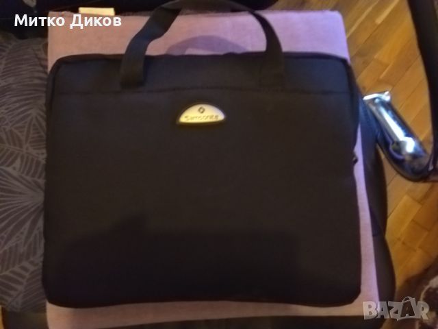 Чанта за лаптоп маркова на Самсоните промазан плат 33х28х7см отлична