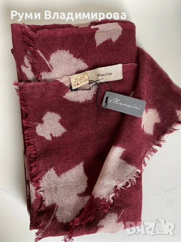 Тъмночервен шал/ вишнав/ бордо/ различни видове, с етикет, снимка 10 - Шалове - 43084461