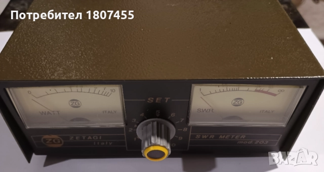 КСВ - SWR- Zetagi 203 от 3 MHZ до 200 MHZ  и мощност 26-30 MHz, снимка 3 - Друга електроника - 52280962