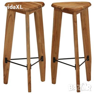 vidaXL Бар столове, 2 бр, акациево дърво масив(SKU:247934, снимка 1 - Столове - 45406572