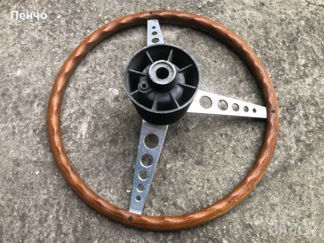 стар дървен спортен волан - 1950/60г. - ОРИГИНАЛ, снимка 6 - Антикварни и старинни предмети - 49665241