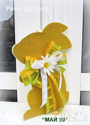 Великденски заек за стена, снимка 2 - Декорация за дома - 53284046