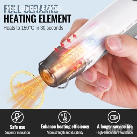 WORKPRO Мини пистолет за горещ въздух 7.2V, снимка 7 - Други инструменти - 53736087