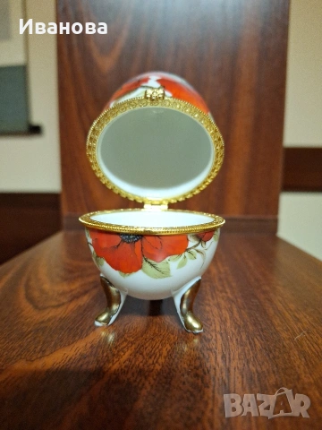 Продавам кутийка за бижута във формата на яйце, снимка 4 - Други - 53839918