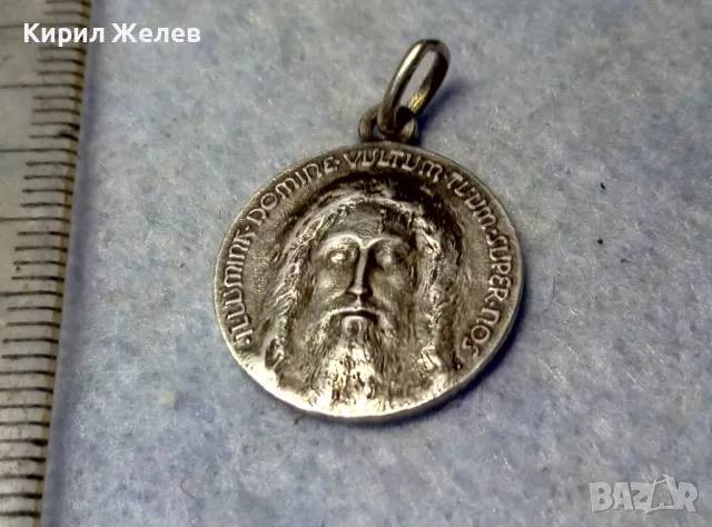 ИИСУС ХРИСТОС Стара РИМОКАТОЛИЧЕСКА СРЕБЪРНА ИКОНКА СРЕБРО 800 ДВУСТРАННА Художествена РАБОТА 78622, снимка 9 - Антикварни и старинни предмети - 50056637
