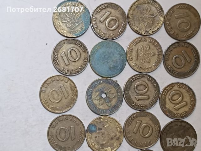 Монети 10 пфениг ФРГ , снимка 2 - Нумизматика и бонистика - 45903085