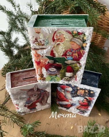 Весели, коледни касички за послушни дечица!, снимка 2 - Декорация за дома - 52438073