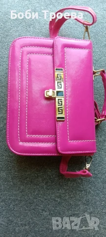 Ежедневна дамска чанта  Изработена от еко кожа Затваряне с капак и метален аксесоар, снимка 4 - Чанти - 51261690