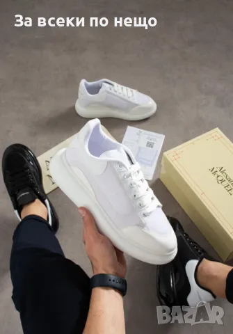 Alexander McQueen Мъжки Бели Маратонки👟Мъжки Спортни Обувки В Бял Цвят Александър Макуин Код P512
